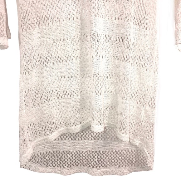 White Crochet Swimsuit Coverup Tunic - Picture 5 of 11
